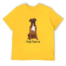 Load image into Gallery viewer, Personalized Mastiff Dad Cotton T Shirt-Apparel-Apparel, Dog Dad Gifts, English Mastiff, Personalized, Shirt, T Shirt-Men&#39;s Cotton T Shirt-Yellow-Medium-13