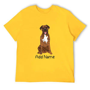 Personalized Mastiff Dad Cotton T Shirt-Apparel-Apparel, Dog Dad Gifts, English Mastiff, Personalized, Shirt, T Shirt-Men's Cotton T Shirt-Yellow-Medium-13