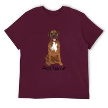 Load image into Gallery viewer, Personalized Mastiff Dad Cotton T Shirt-Apparel-Apparel, Dog Dad Gifts, English Mastiff, Personalized, Shirt, T Shirt-Men&#39;s Cotton T Shirt-Maroon-Medium-15