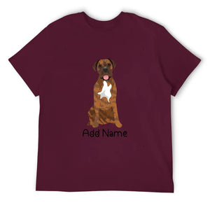 Personalized Mastiff Dad Cotton T Shirt-Apparel-Apparel, Dog Dad Gifts, English Mastiff, Personalized, Shirt, T Shirt-Men's Cotton T Shirt-Maroon-Medium-15