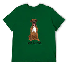 Load image into Gallery viewer, Personalized Mastiff Dad Cotton T Shirt-Apparel-Apparel, Dog Dad Gifts, English Mastiff, Personalized, Shirt, T Shirt-Men&#39;s Cotton T Shirt-Green-Medium-16