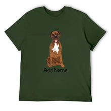 Load image into Gallery viewer, Personalized Mastiff Dad Cotton T Shirt-Apparel-Apparel, Dog Dad Gifts, English Mastiff, Personalized, Shirt, T Shirt-Men&#39;s Cotton T Shirt-Army Green-Medium-17