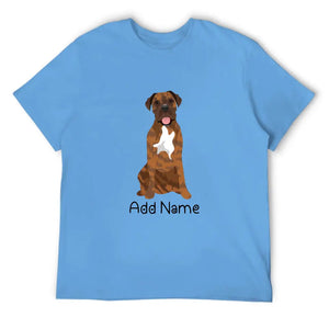 Personalized Mastiff Dad Cotton T Shirt-Apparel-Apparel, Dog Dad Gifts, English Mastiff, Personalized, Shirt, T Shirt-Men's Cotton T Shirt-Sky Blue-Medium-2