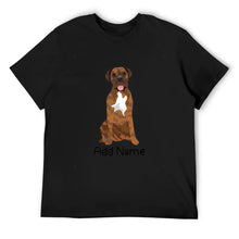 Load image into Gallery viewer, Personalized Mastiff Dad Cotton T Shirt-Apparel-Apparel, Dog Dad Gifts, English Mastiff, Personalized, Shirt, T Shirt-Men&#39;s Cotton T Shirt-Black-Medium-9