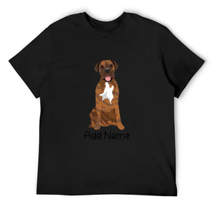 Personalized Mastiff Dad Cotton T Shirt-Apparel-Apparel, Dog Dad Gifts, English Mastiff, Personalized, Shirt, T Shirt-Men's Cotton T Shirt-Black-Medium-9