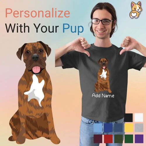Personalized Mastiff Dad Cotton T Shirt-Apparel-Apparel, Dog Dad Gifts, English Mastiff, Personalized, Shirt, T Shirt-Men's Cotton T Shirt-Sky Blue-Medium-1