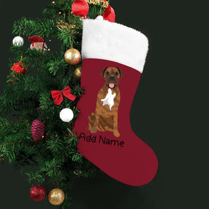 Personalized Mastiff Large Christmas Stocking-Christmas Ornament-Christmas, English Mastiff, Home Decor, Personalized-Large Christmas Stocking-Christmas Red-One Size-2