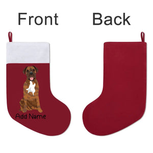 Personalized Mastiff Large Christmas Stocking-Christmas Ornament-Christmas, English Mastiff, Home Decor, Personalized-Large Christmas Stocking-Christmas Red-One Size-3