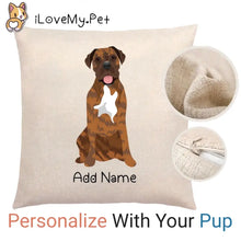 Load image into Gallery viewer, Personalized Mastiff Linen Pillowcase-Linen Pillow Case-Cotton-Linen-16"x16"