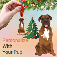 Load image into Gallery viewer, brindle-mastiff christmas-tree-ornament-single