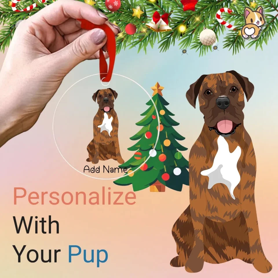 brindle-mastiff christmas-tree-ornament-single