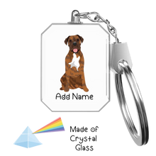 Load image into Gallery viewer, Personalized Mastiff Love Crystal Glass Keychain-Accessories-Bullmastiff, English Mastiff-Crystal Keychain-Glass Crystal-One Size-2