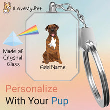 Load image into Gallery viewer, brindle-mastiff crystal-keychain-single