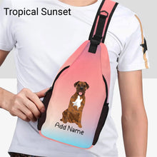 Load image into Gallery viewer, Personalized Mastiff Love Unisex Sling Bag Backpack-Accessories-Bullmastiff, English Mastiff-Unisex Sling Bag Backpack-Tropical Sunset-One Size-19