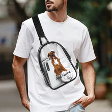 Load image into Gallery viewer, Personalized Mastiff Love Unisex Transparent Sling Bag-Accessories-Bullmastiff, English Mastiff-Unisex Transparent Sling Bag-Transparent-One Size-4