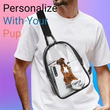 Load image into Gallery viewer, brindle-mastiff transparent-sling-bag-single