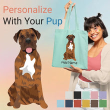 Load image into Gallery viewer, Personalized Mastiff Love Zippered Tote Bag-Accessories-Accessories, Bags, Dog Mom Gifts, English Mastiff, Personalized-1