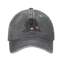 Load image into Gallery viewer, Personalized Newfoundland Baseball Cap - Waving Newfoundland Design - Match Your Dog's Coat Color-Hats &amp; Caps-Red-Deep Heather-One Size-59
