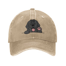 Load image into Gallery viewer, Personalized Newfoundland Baseball Cap - Waving Newfoundland Design - Match Your Dog's Coat Color-Hats &amp; Caps-Red-Natural-One Size-62