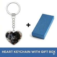 Load image into Gallery viewer, Personalized Newfoundland Keychain - Heart Shaped - Double-Sided Glass-Key Chain-Accessories,Keychain,Newfoundland,Upload Photo-3