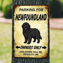 Load image into Gallery viewer, Personalized Newfoundland Sign - Funny Parking Sign - Match Your Dog’s Coat Color-Sign Board-Car Accessories,Newfoundland,Sign Board-1