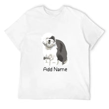 Load image into Gallery viewer, Personalized Old English Sheepdog Dad Cotton T Shirt-Apparel-Apparel, Dog Dad Gifts, Old English Sheepdog, Personalized, Shirt, T Shirt-Men&#39;s Cotton T Shirt-White-Medium-10