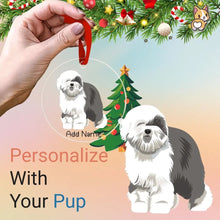 Load image into Gallery viewer, old-english-sheepdog christmas-tree-ornament-single