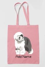 Load image into Gallery viewer, Personalized Old English Sheepdog Love Zippered Tote Bag-Accessories-Accessories, Bags, Dog Mom Gifts, Old English Sheepdog, Personalized-11