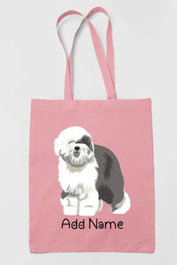 Personalized Old English Sheepdog Love Zippered Tote Bag-Accessories-Accessories, Bags, Dog Mom Gifts, Old English Sheepdog, Personalized-11