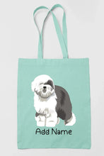 Load image into Gallery viewer, Personalized Old English Sheepdog Love Zippered Tote Bag-Accessories-Accessories, Bags, Dog Mom Gifts, Old English Sheepdog, Personalized-12