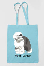 Load image into Gallery viewer, Personalized Old English Sheepdog Love Zippered Tote Bag-Accessories-Accessories, Bags, Dog Mom Gifts, Old English Sheepdog, Personalized-13