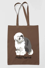 Load image into Gallery viewer, Personalized Old English Sheepdog Love Zippered Tote Bag-Accessories-Accessories, Bags, Dog Mom Gifts, Old English Sheepdog, Personalized-15