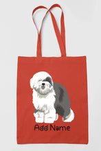 Load image into Gallery viewer, Personalized Old English Sheepdog Love Zippered Tote Bag-Accessories-Accessories, Bags, Dog Mom Gifts, Old English Sheepdog, Personalized-16