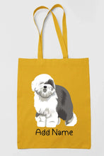 Load image into Gallery viewer, Personalized Old English Sheepdog Love Zippered Tote Bag-Accessories-Accessories, Bags, Dog Mom Gifts, Old English Sheepdog, Personalized-17