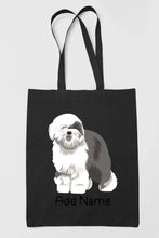 Load image into Gallery viewer, Personalized Old English Sheepdog Love Zippered Tote Bag-Accessories-Accessories, Bags, Dog Mom Gifts, Old English Sheepdog, Personalized-19