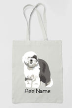 Load image into Gallery viewer, Personalized Old English Sheepdog Love Zippered Tote Bag-Accessories-Accessories, Bags, Dog Mom Gifts, Old English Sheepdog, Personalized-3