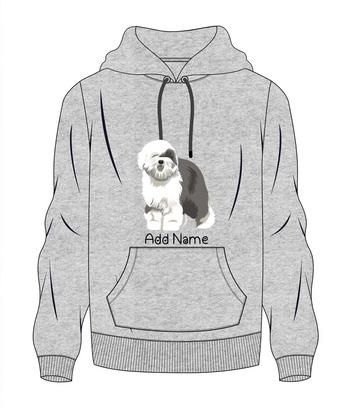 Personalized Old English Sheepdog Men's Warm Hoodie Sweatshirt-Apparel-Apparel, Dog Dad Gifts, Hoodie, Old English Sheepdog, Personalized, Sweatshirt-Men's Warm Hoodie Sweatshirt-Gray-S-10