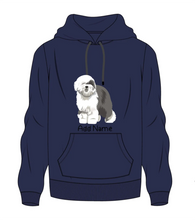 Load image into Gallery viewer, Personalized Old English Sheepdog Men&#39;s Warm Hoodie Sweatshirt-Apparel-Apparel, Dog Dad Gifts, Hoodie, Old English Sheepdog, Personalized, Sweatshirt-Men&#39;s Warm Hoodie Sweatshirt-Navy Blue-S-2