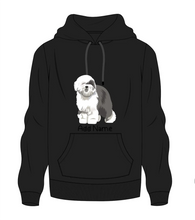 Load image into Gallery viewer, Personalized Old English Sheepdog Men&#39;s Warm Hoodie Sweatshirt-Apparel-Apparel, Dog Dad Gifts, Hoodie, Old English Sheepdog, Personalized, Sweatshirt-Men&#39;s Warm Hoodie Sweatshirt-Black-S-9