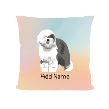 Load image into Gallery viewer, Personalized Old English Sheepdog Soft Plush Pillowcase-Home Decor-Dog Dad Gifts, Dog Mom Gifts, Home Decor, Old English Sheepdog, Personalized, Pillows-Soft Plush Pillowcase-As Selected-12&quot;x12&quot;-2