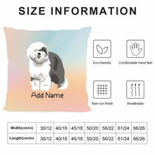 Load image into Gallery viewer, Personalized Old English Sheepdog Soft Plush Pillowcase-Home Decor-Dog Dad Gifts, Dog Mom Gifts, Home Decor, Old English Sheepdog, Personalized, Pillows-4