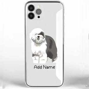 Personalized Old English Sheepdog Soft Shell Phone Cover-Cell Phone Accessories-Accessories, Dog Mom Gifts, Old English Sheepdog, Personalized, Phone Case-Phone Cover-Transparent TPU-One Size-2