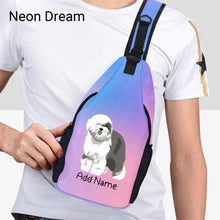 Load image into Gallery viewer, Personalized Old English Sheepdog Unisex Sling Bag Backpack-Accessories-Old English Sheepdog-Unisex Sling Bag Backpack-Neon Dream-One Size-17