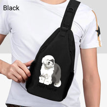 Load image into Gallery viewer, Personalized Old English Sheepdog Unisex Sling Bag Backpack-Accessories-Old English Sheepdog-Unisex Sling Bag Backpack-Black-One Size-2