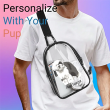 Load image into Gallery viewer, old-english-sheepdog transparent-sling-bag-single