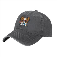 Load image into Gallery viewer, Personalized Papillon Baseball Cap - Romeo Papillon Design - Match Your Dog's Coat Color-Hats &amp; Caps-Accessories,Baseball Caps,Dog Mom Gifts-5