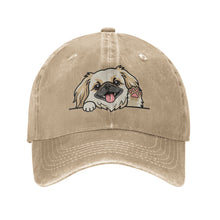 Load image into Gallery viewer, Personalized Pekingese Baseball Cap - Waving Pekingese Design - Match Your Dog's Coat Color-Hats &amp; Caps-Accessories,Baseball Caps,Dog Dad Gifts,Dog Mom Gifts,Pekingese-Natural-One Size-4