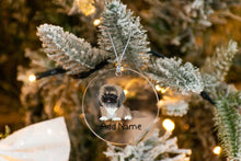 Load image into Gallery viewer, Personalized Pekingese Love Christmas Tree Ornaments-Christmas Ornament-Christmas, Pekingese, Personalized-Christmas Tree Ornaments-Transparent-3.5&quot; or 8.9 cm-3