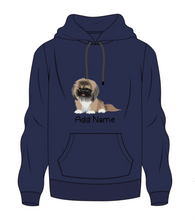 Load image into Gallery viewer, Personalized Pekingese Love Men&#39;s Warm Hoodie Sweatshirt-Apparel-Apparel, Dog Dad Gifts, Hoodie, Pekingese, Personalized, Sweatshirt-Men&#39;s Warm Hoodie Sweatshirt-Navy Blue-S-2