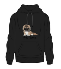 Load image into Gallery viewer, Personalized Pekingese Love Men&#39;s Warm Hoodie Sweatshirt-Apparel-Apparel, Dog Dad Gifts, Hoodie, Pekingese, Personalized, Sweatshirt-Men&#39;s Warm Hoodie Sweatshirt-Black-S-9